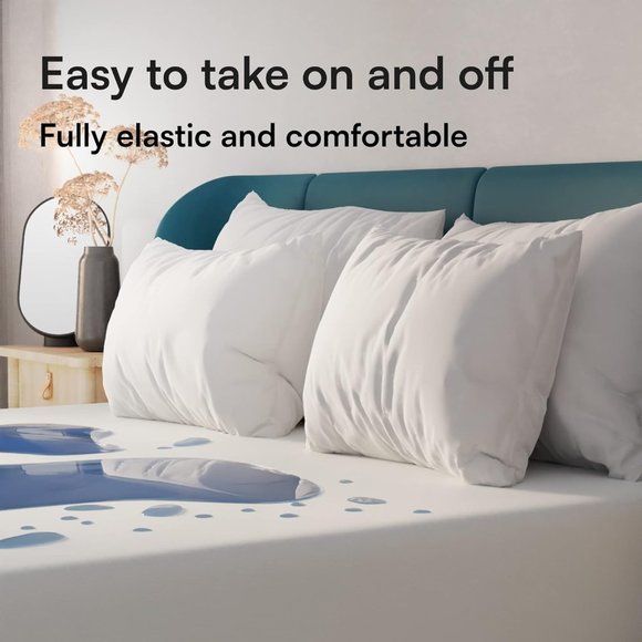 King Waterproof Mattress Protector Jersey Knit Deep Noiseless 5060545020203 - Picture 3 of 7